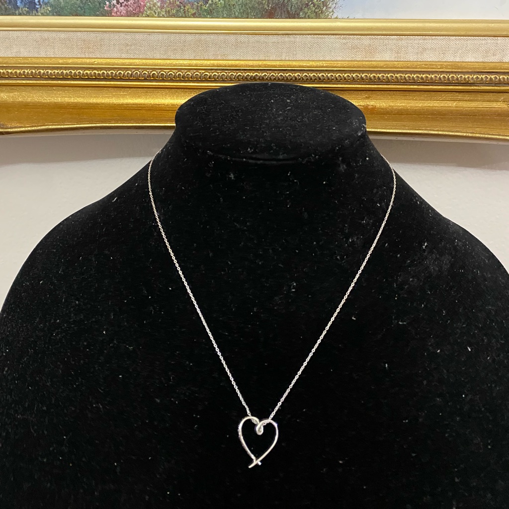 925 Italy Silver Heart Pendant And Chain
